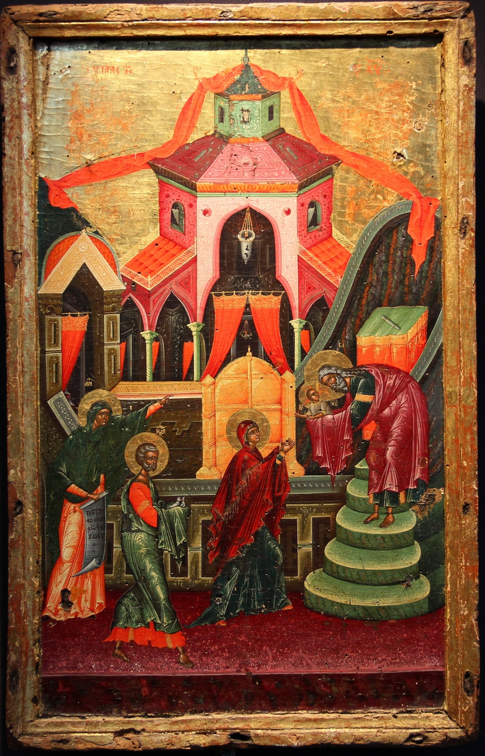 Tesori Albania_79.JPG - Onufri - Presentazione di Cristo al Tempio - Tempera su tavola - Chiesa della Santissima Trinità di Berat, Metà XVI secolo.